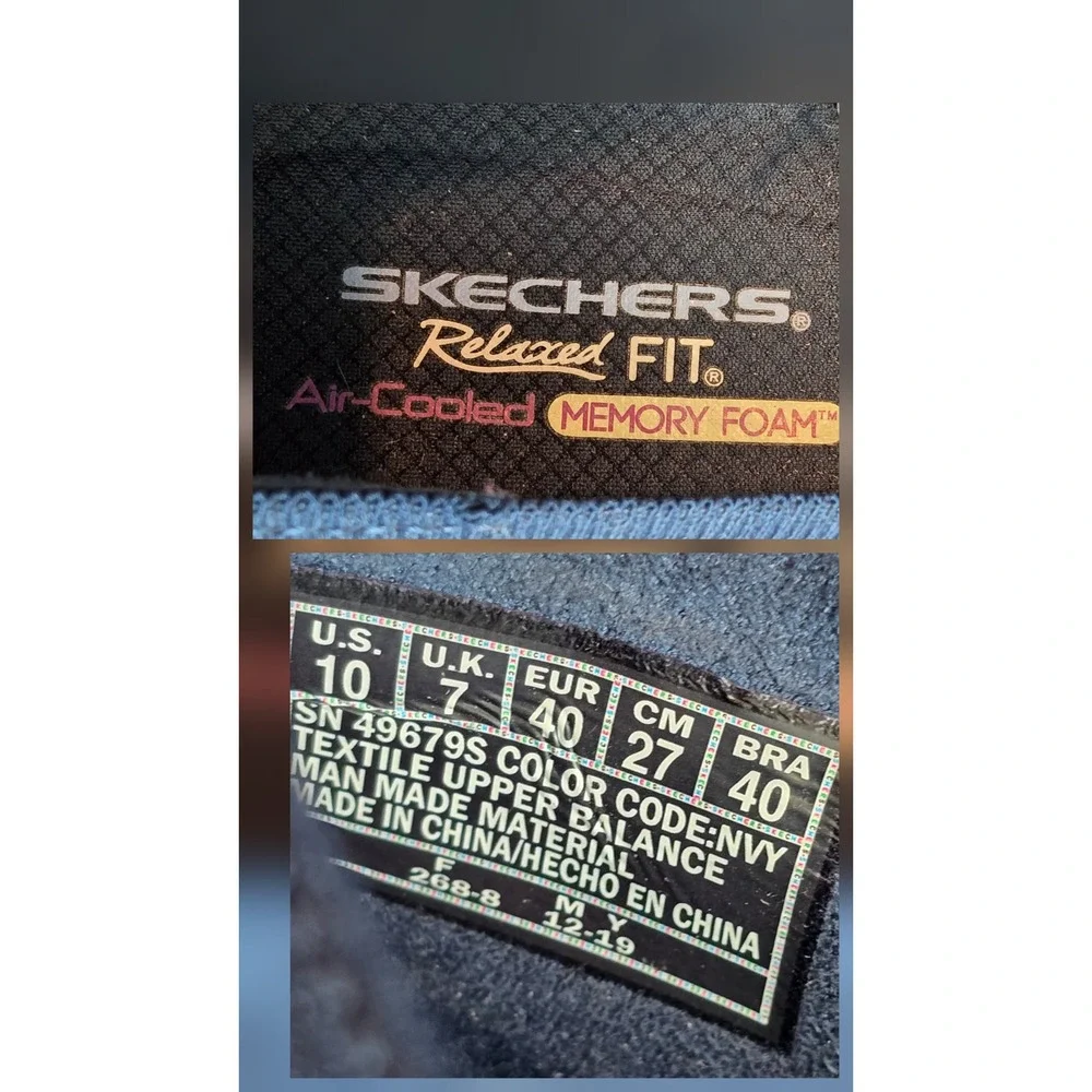NEW Skechers Relaxed Fit slip-on shoes Women's Sz 10 navy Air-Cooled Memory Foam
